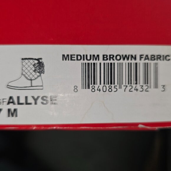 GUESS Allyse Quilted Winter Boots | Faux Fur | Medium Brown | Size 7M - Picture 5 of 6